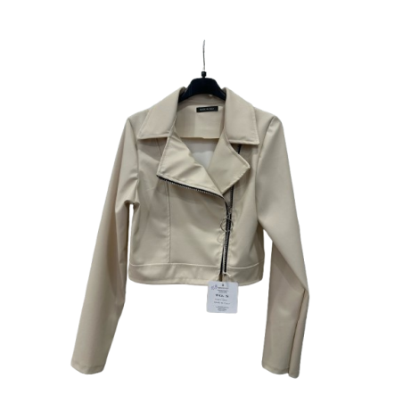 Giubbino Donna Chiodo in Ecopelle - beige