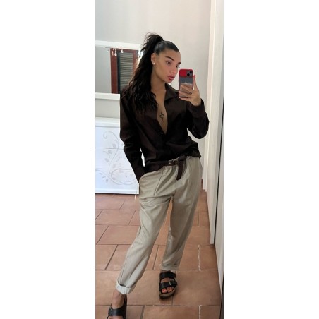 Camicia classica in cotone - nera
