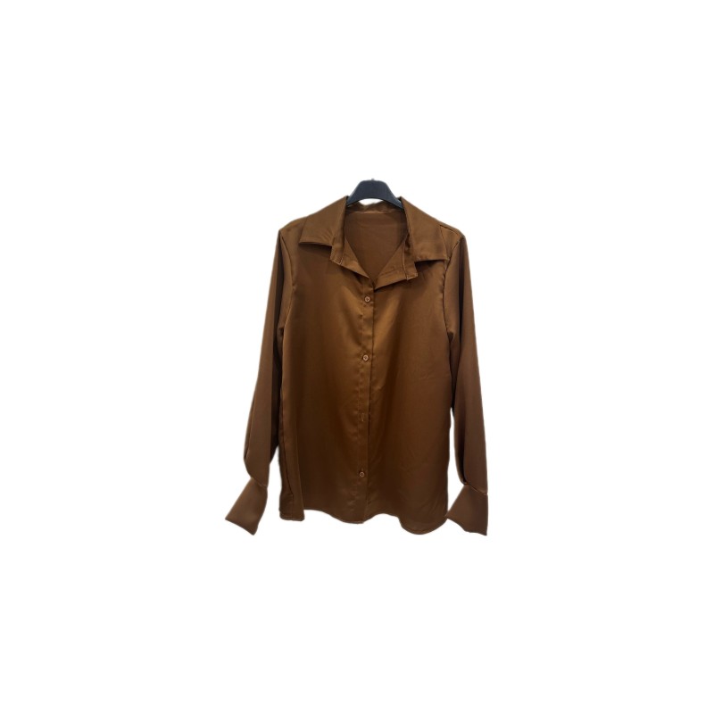 Camicia Donna in raso - marrone