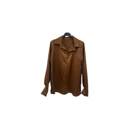 Camicia Donna in raso - marrone