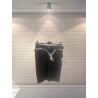 Gonna in cotone con cinta treccia - nera