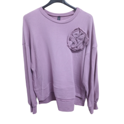 FELPA CON SPILLA ROSA