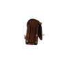 Borsa in ecopelle marrone con catena ottone dorato