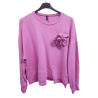 FELPA CON SPILLA ROSA