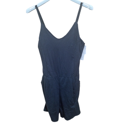 Salopette pantaloncino scamosciata nero